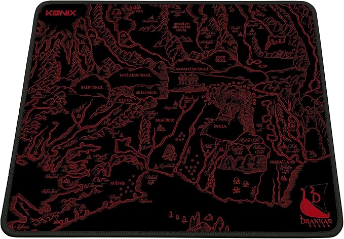 Mousepad gaming, Konix, Drakkar Medallannd, negru - imagine 3
